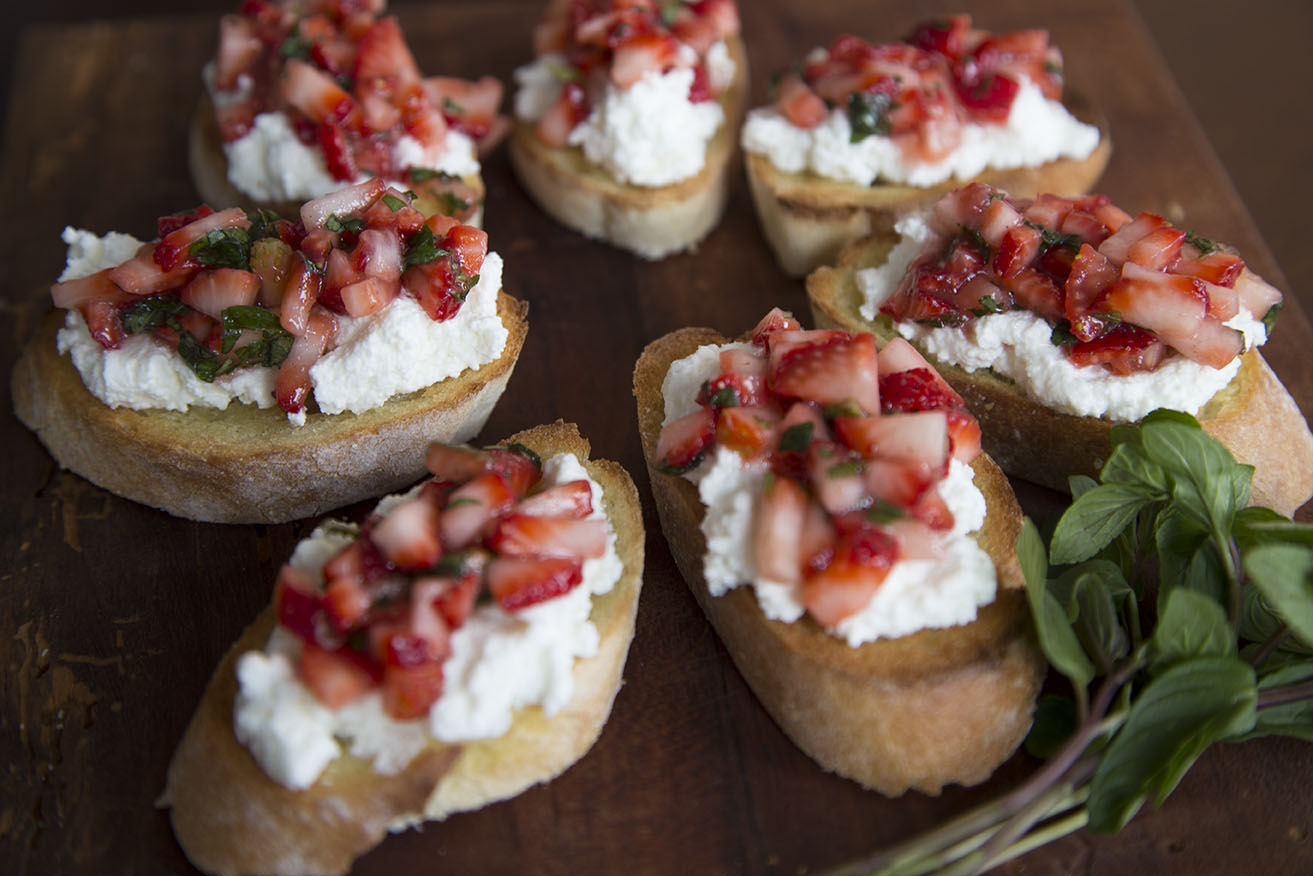 Ken's Strawberry And Ricotta Bruschetta